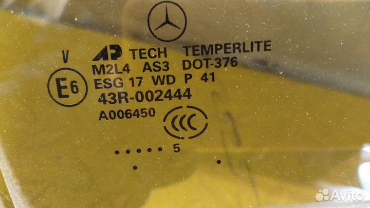 Стекло двери задней правой W164 M-klasse (ML)