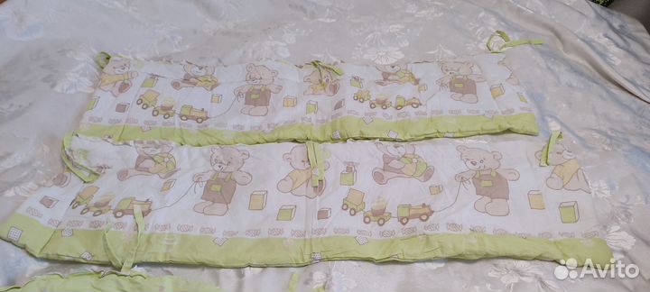 Бортики в кроватку, одеялки пакетом