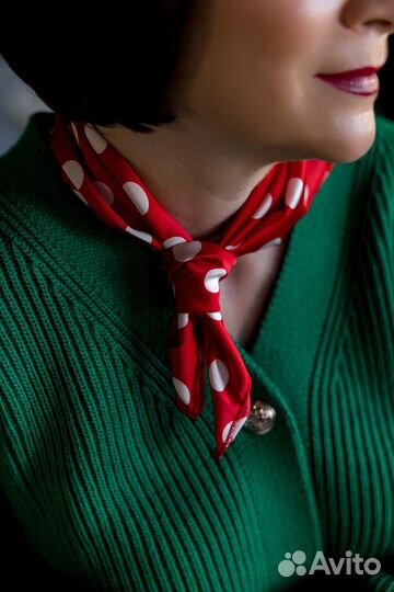 Шейный платок косынка красный