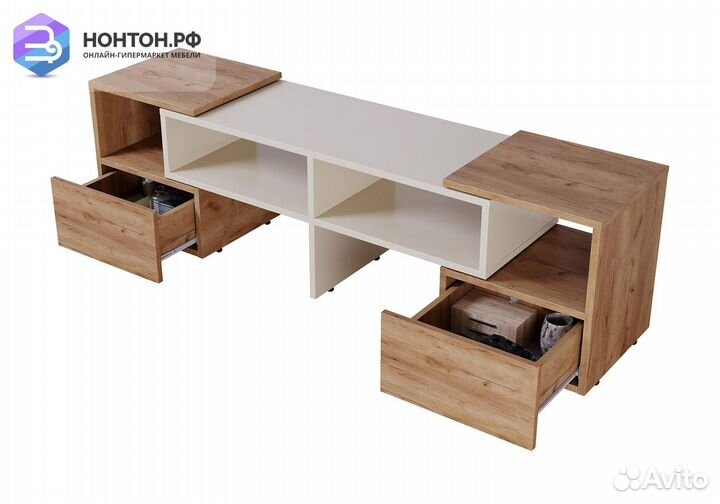 Тумба TV-9 дуб крафт золотой / бежевый