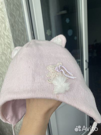 Зимняя шапка для девочек 46-48
