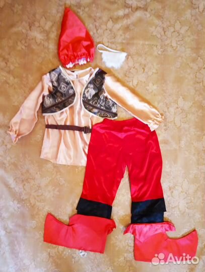 Костюм рождественского гнома 4-6л