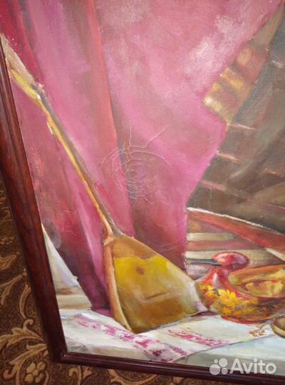 Старинная картина, холст, масло