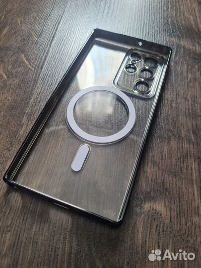 Прозрачный силиконовый чехол на Samsung S22 Ultra