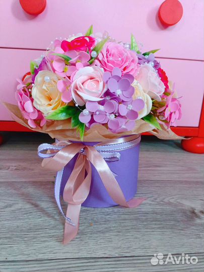 Букет из мыльных цветов