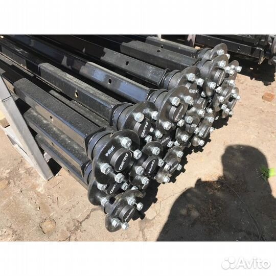 Ось для прицепа рессорная 1300 кг мзса 817717.015