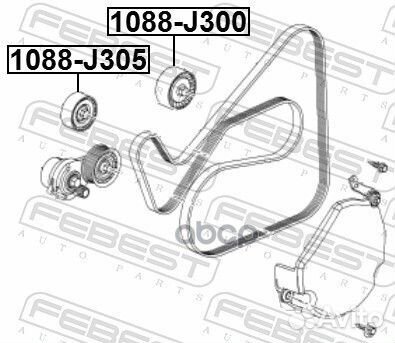 1088-J305 ролик обводной Chevrolet Captiva/Orl