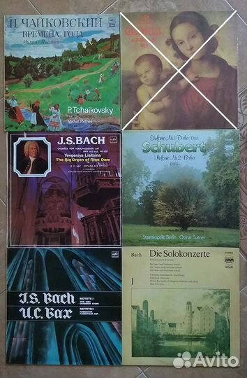 4 LP винил СССР: П.И.Чайковский, И.С.Бах