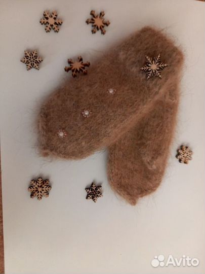 Варежки из собачьей шерсти (пуха)