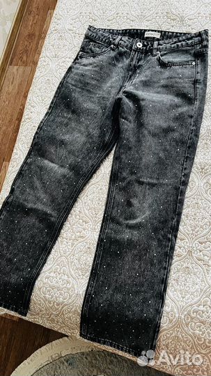 Джинсы со стразами Ostin