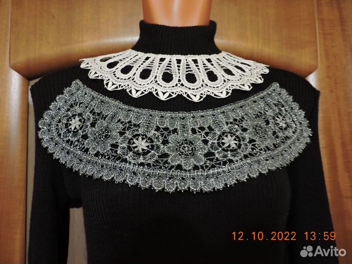 Воротник старинный Елецкие кружева ручная работа