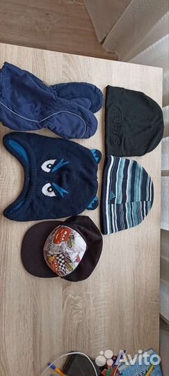 Фирменные краги и шапки детские