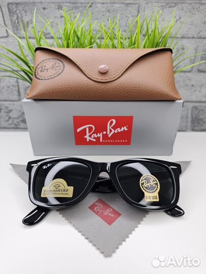 Очки Ray Ban Wayfarer 2140 Черные Стекло