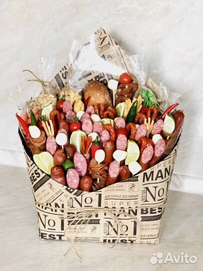 Мужской букет мясной в конверте