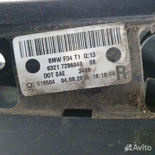 Фонарь задний правый BMW 3 F30/F31/GT F34 2015г. 7