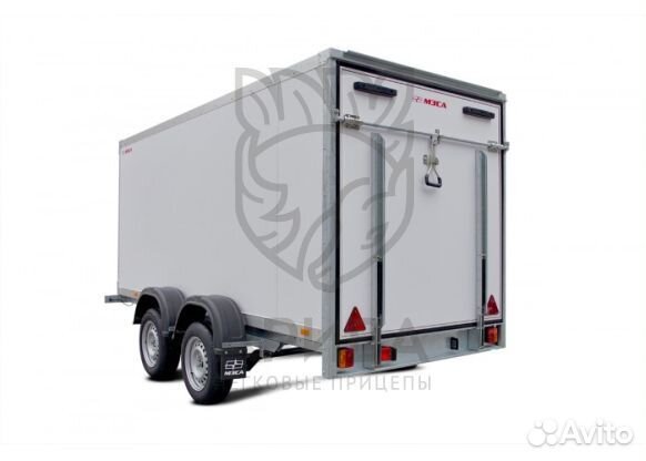 Прицеп фургон с аппарелью для заезда мзса 817784