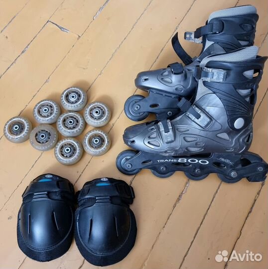 Роликовые коньки 39-40 размер с наколенниками