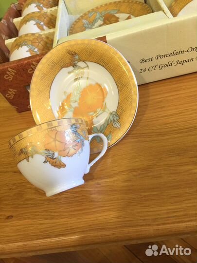 Сервиз Кофейный. Фарфор. 24 карата золота. Япония
