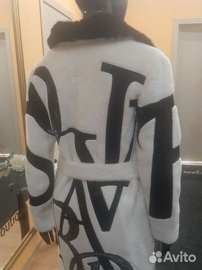 Шуба натуральная из меха ламы+норка новая