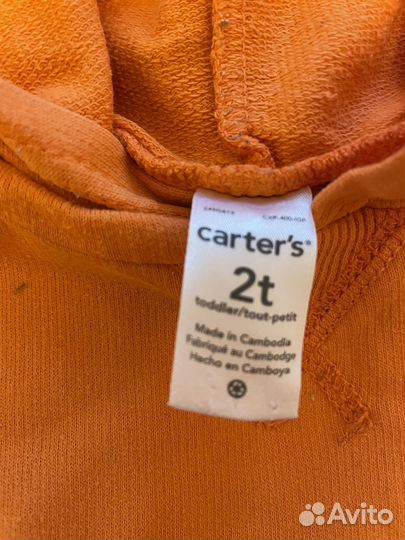 Худи carter's, рубашка поло на мальчика 86-92