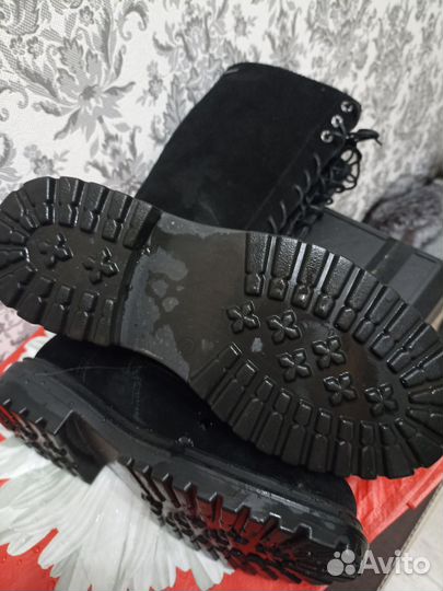 Зимние женские сапоги 38 натуральная замша