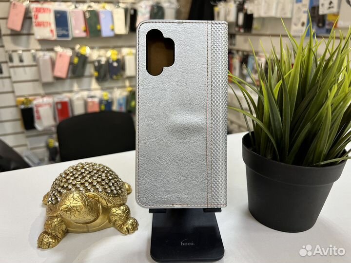 Чехол книжка Samsung A13 серебристый