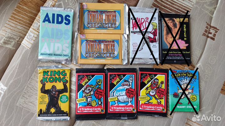 Карточки наклейки 1990-х topps США UNC