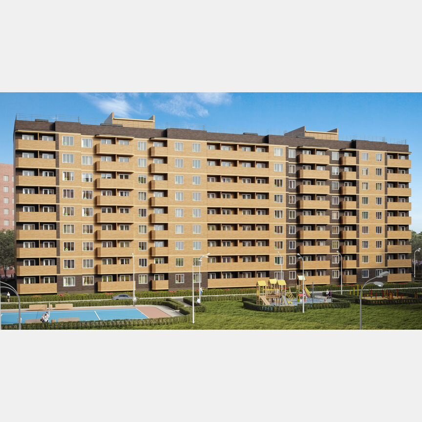 2-к. квартира, 45,2 м², 9/9 эт.