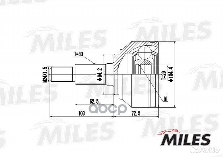 Шрус наружный audi Q7/VW touareg 4.2TD-6.0 02