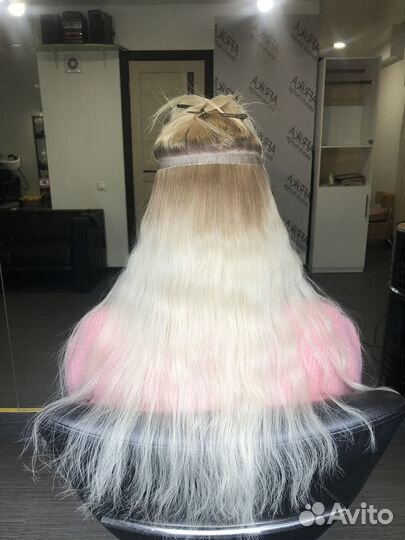 Невидимое наращивание натуральных волос