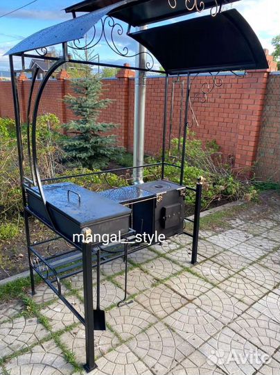 Мангал с крышей