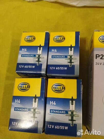 Лампочки h4 hella, цена за 4шт