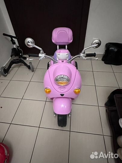 Детский электромопед для девочки 3-6 лет