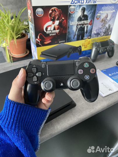 Sony Playstation 4 Slim много игр + 2 гейпада FC24