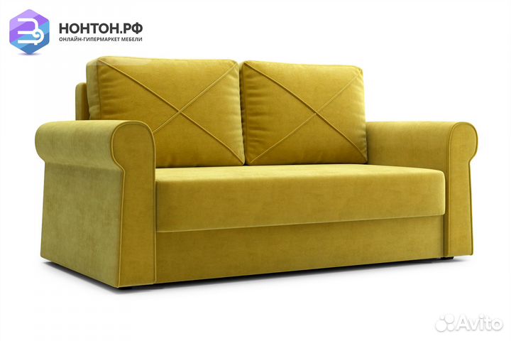 Диван еврокнижка Лира горчичный