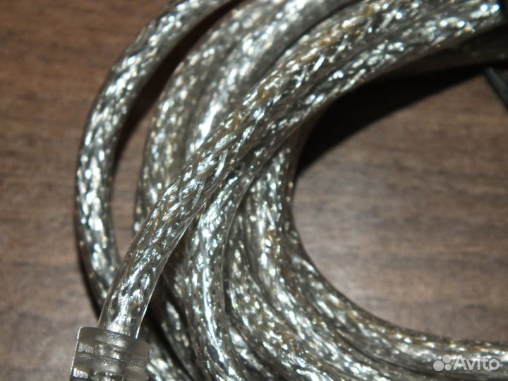 USB удлинитель новый, экранированный 3м