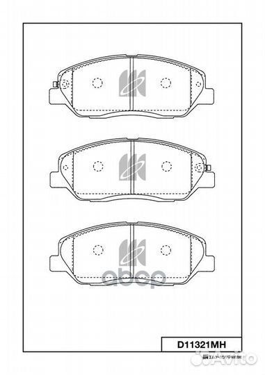 D11321MH kashiyama Колодки торм диск перед с датч