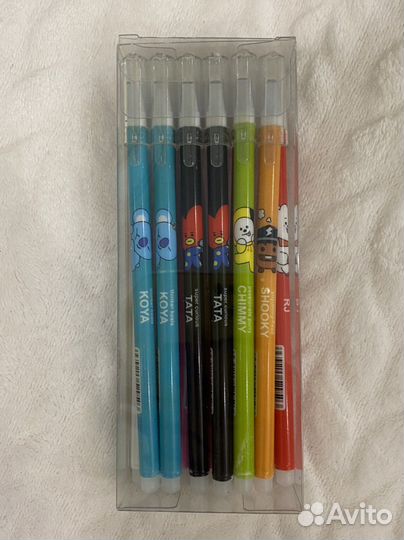 BTS набор синих ручек для письма