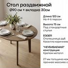 Стол кухонный раскладной круглый 90-120см