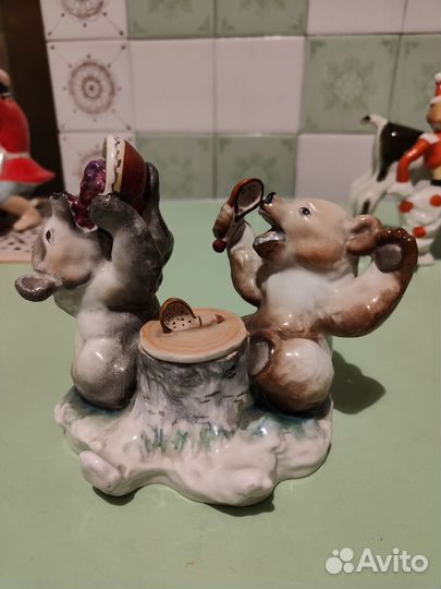 Чернильница СССР Мишки на привале