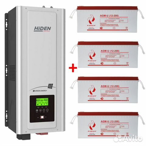 Ибп Hiden Control HPS30-6048 + Рубин AGM-U 12-200