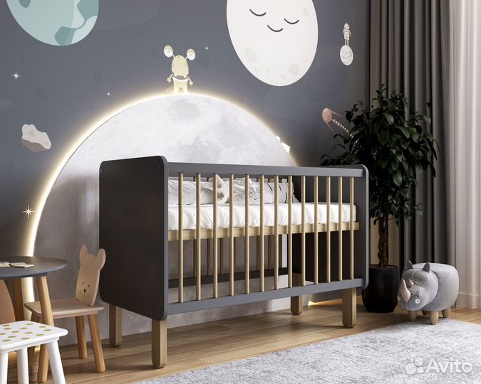 Детская кровать-качалка для новорожденных