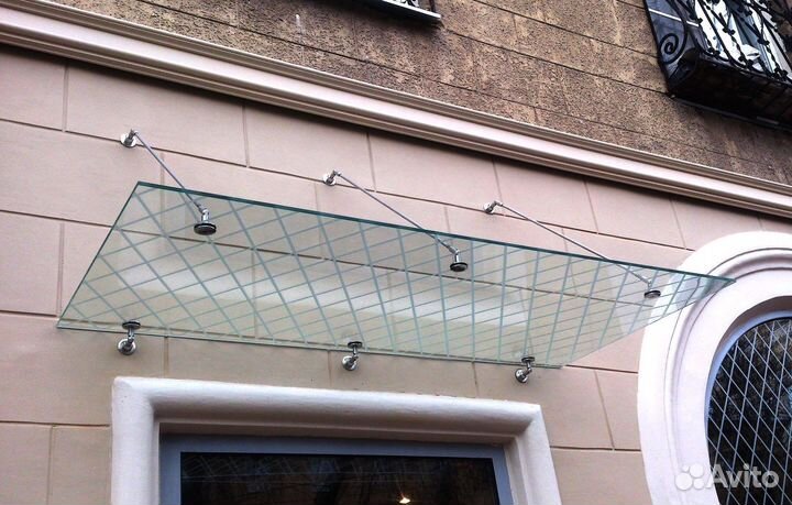 Козырек из стекла