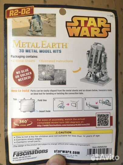 Сборная модель R2D2 StarWars Metal Earth