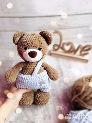 Плюшевый медведь (Вязаный, ручная работа)
