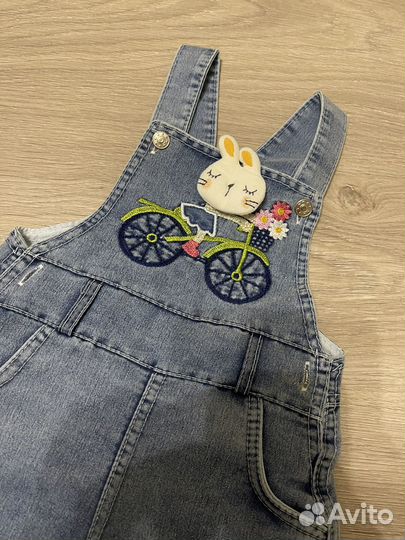 Джинсовый комбинезон для девочки 74