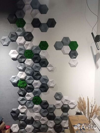 3d гипс шестигранник