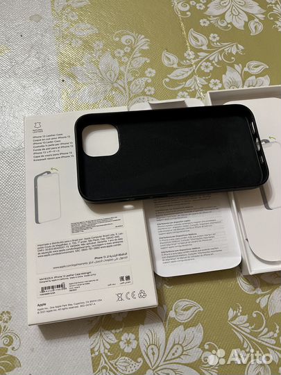 Кожаный чехол Leather Case с MagSafe для айфон 13