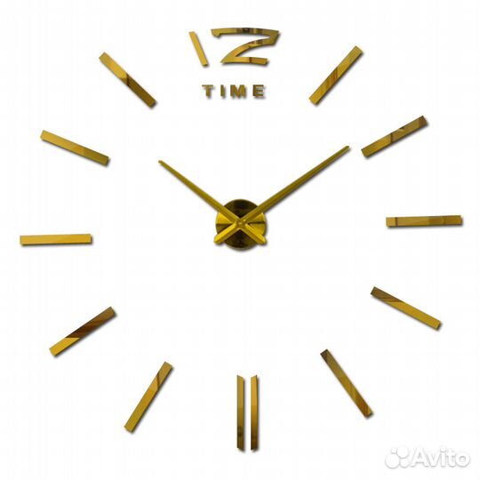 Большие бесшумные настенные 3D часы