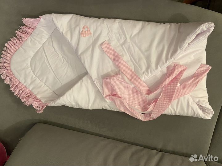 Детское одеяло(конверт) на выписку для девочки